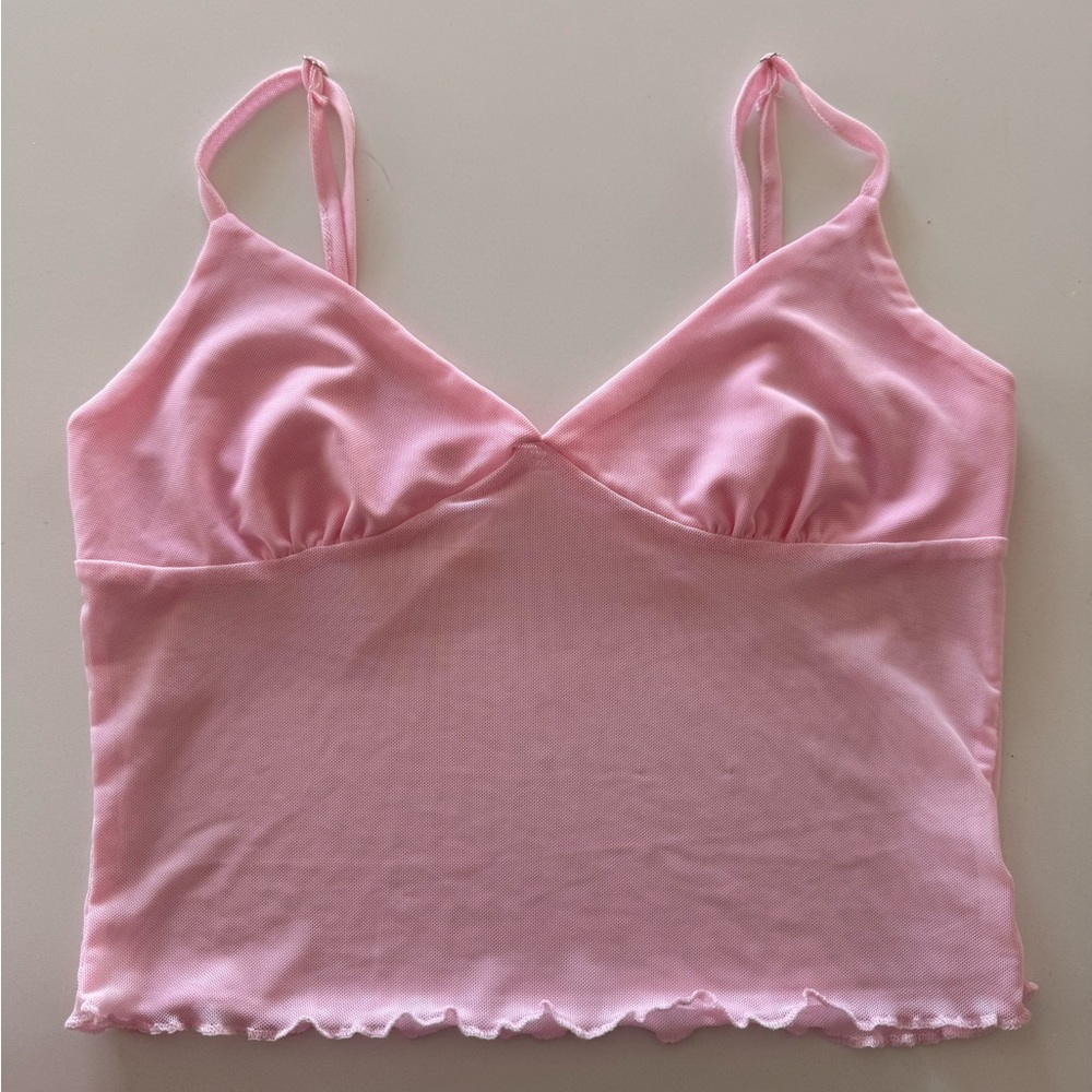 Soft Pink mesh tank